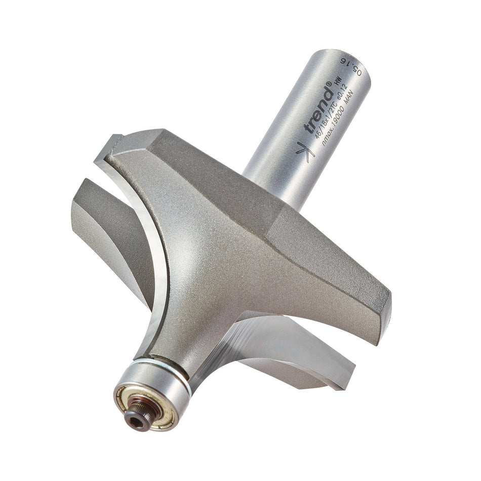Trend Tools 46/18X1/2TC Bearing Guided Ovolo Cutter 25.4Mm Radius
