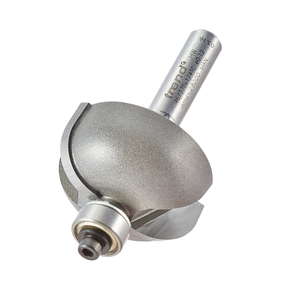 Trend Tools 46/270X1/4TC Bearing Guided Cove Cutter 9.5Mm Radius
