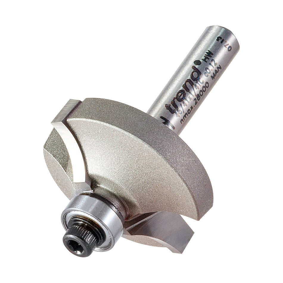 Trend Tools 46/41X1/4TC Guided Flat Ovolo Cutter 12Mm Radius
