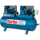 Clarke 2092350 XE29/270 (O/L) 28cfm 270 Litre 2x3HP Industrial Air Compressor (230V)