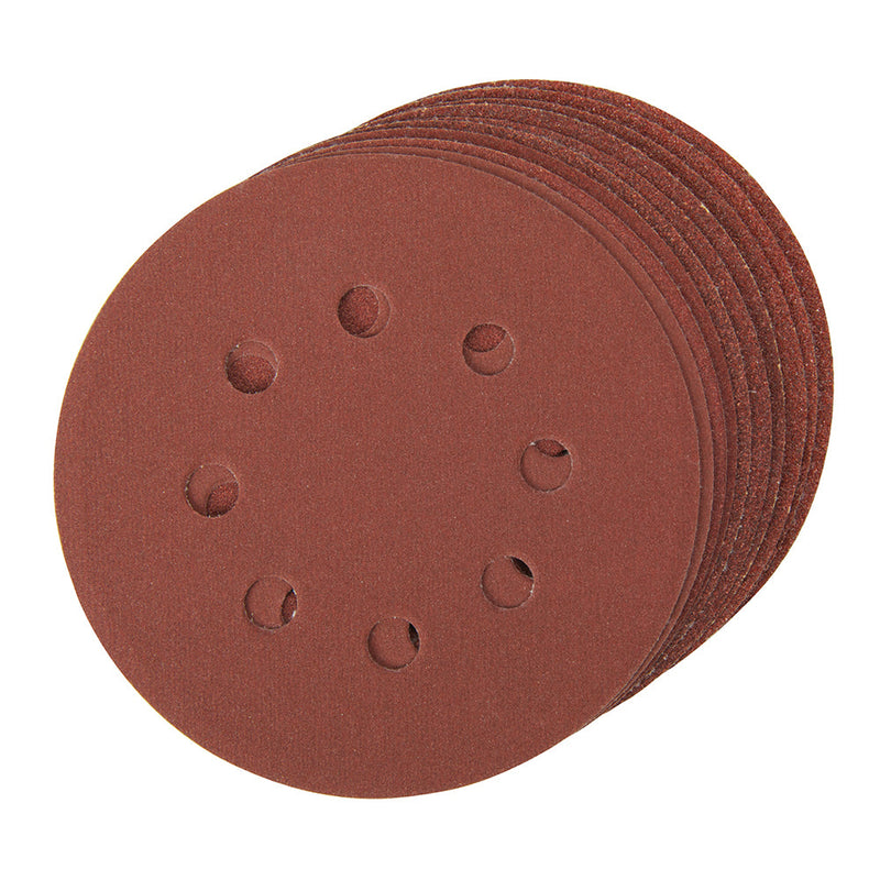 Silverline 479349 Hook & Loop Discs Punched 125mm 10pce