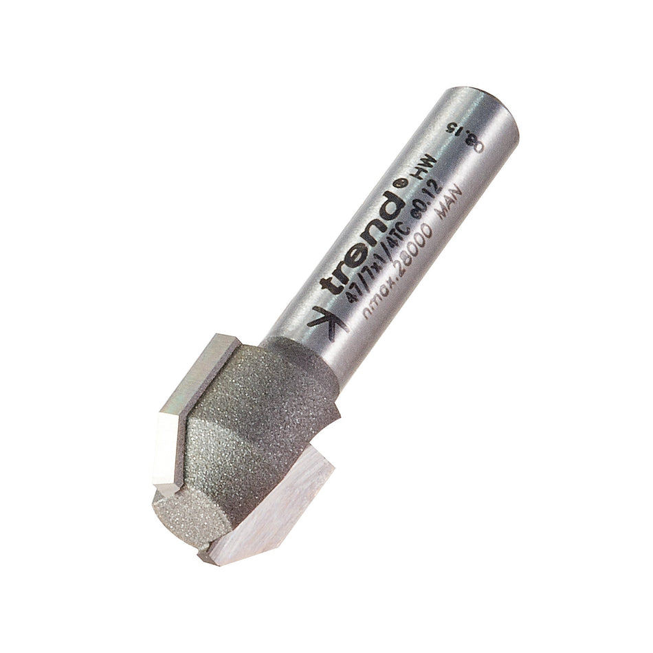 Trend Tools 47/7X1/4TC Combi Trimmer Cutter 12.7Mm Diameter C1=9 C2=4Mm Length