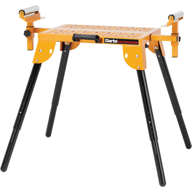 Clarke 6500975 CMSSR Folding Mitre Saw Stand with Rollers