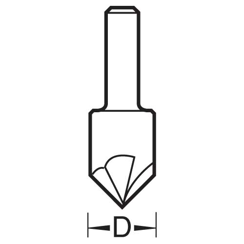 Trend Tools 49/70X1/4HSS Rose Countersink 12.5Mm Countersink Diameter