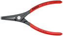 KNIPEX 49 11 A2 Precision Circlip Pliers for external circlips on shafts with non-slip plastic coating grey atramentized 180 mm