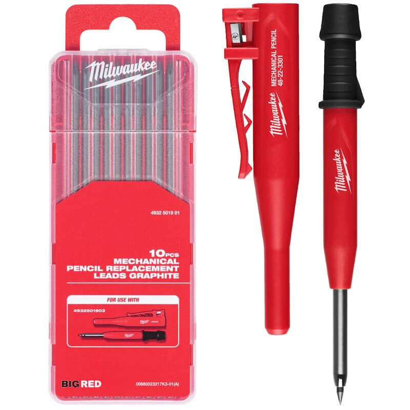 Milwaukee 4932501156 Mechanical Construction Pencil with 10 Piece Graphite Leads