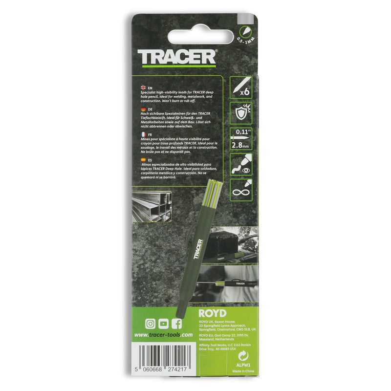 TRACER ALPW1 Silver Welders Lead Pack - 6pcs 2.8mm Regular