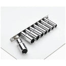Clarke 1700818 PRO412 8 Piece 3/8" Drive Anti Slip Deep Metric Socket & Rail Set 10 - 19mm