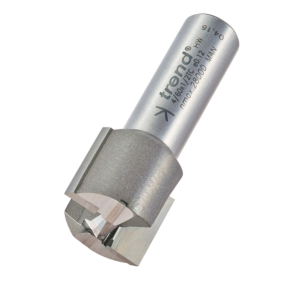 Trend Tools 4/60X1/2TC Two Flute Cutter 22Mm Diameter