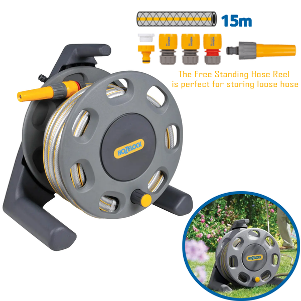 Hozelock 2412 Free Standing Hose Reel (30m) with hose