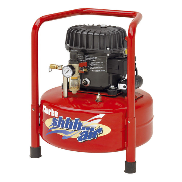 Clarke 2320875 Shhh Air 50/24 1.77cfm 24 Litre 0.46HP Quiet Run Compressor (230V)