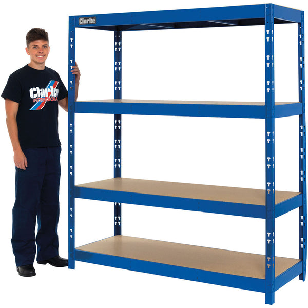 Clarke 6600770 CSM4350/60BL 350kg Boltless Shelving (Blue)