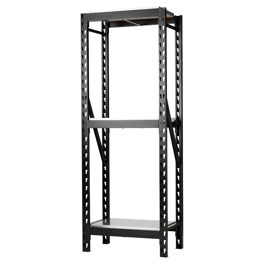 BUNKER® 27921 14 Piece Modular 3 Tier Racking with Stainless Steel Shelving, 750mm