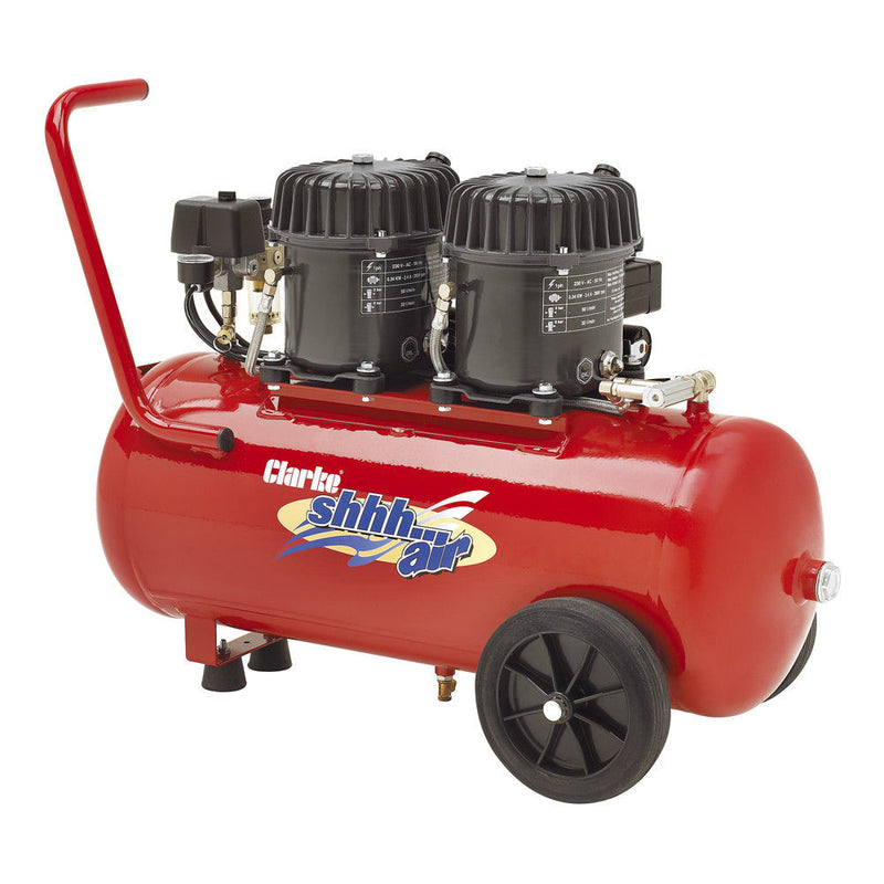 Clarke 2320885 Shhh Air 100/50 3.53cfm 50 Litre 0.92HP Quiet Run Compressor (230V)