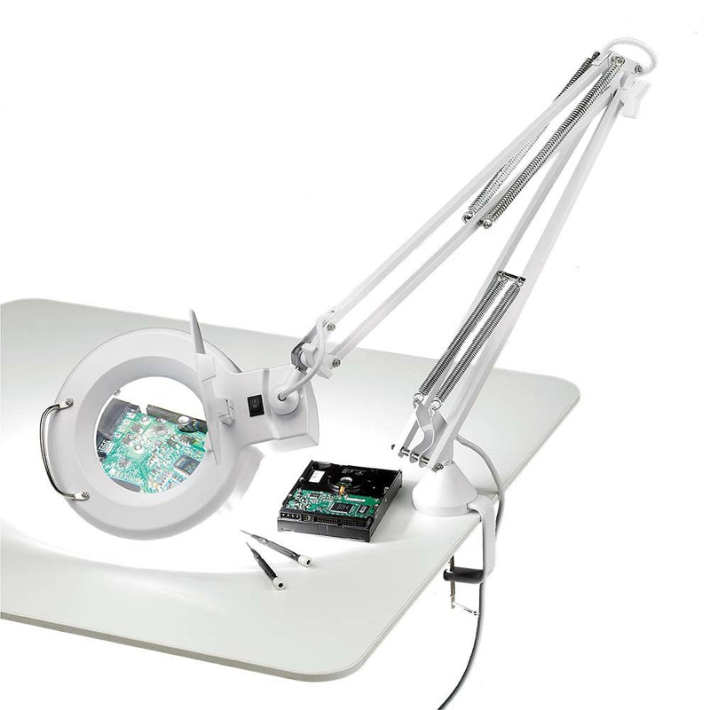 Clarke 5460537 SAM127A 500lm Swing Arm Desktop Magnifying Light (230V)