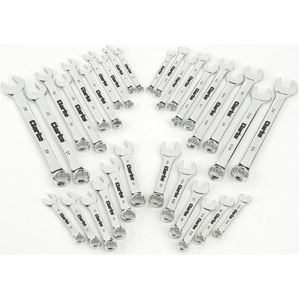 Clarke 1801805 CHT805 32 Piece Metric & Imperial Combination/Stubby Spanner Set