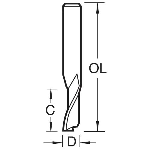 Trend Tools 50/04X8MMHSSE Helical Plunge Cutter 4Mm Diameter