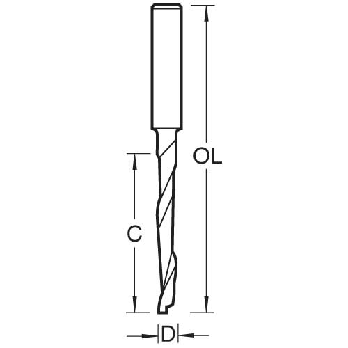 Trend Tools 50/27X8MMHSSE Helical Plunge Cutter 5Mm Diameter