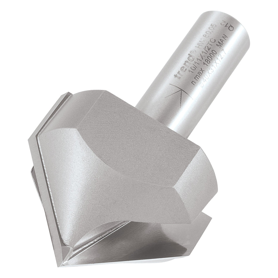 Trend Tools 10/11X1/2TC Chamfer V Groove Cutter 45 Degrees