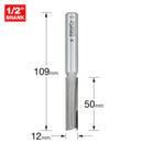 Trend Tools 3/73DX1/2TC Two Flute Cutter 12Mm Diameter