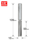 Trend Tools 3/73X1/2TC Two Flute Cutter 12Mm Diameter