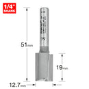 Trend Tools 3/80X1/4TC Two Flute Cutter 12.7Mm Diameter