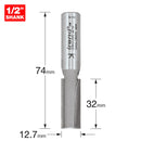 Trend Tools 3/81X1/2TC Two Flute Cutter 12.7Mm Diameter