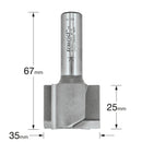 Trend Tools 4/10X1/2TC Two Flute Cutter 35Mm Diameter