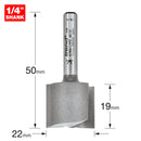 Trend Tools 4/60X1/4TC Two Flute Cutter 22Mm Diameter