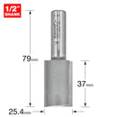 Trend Tools 4/80X1/2TC Two Flute Cutter 25.4Mm Diameter