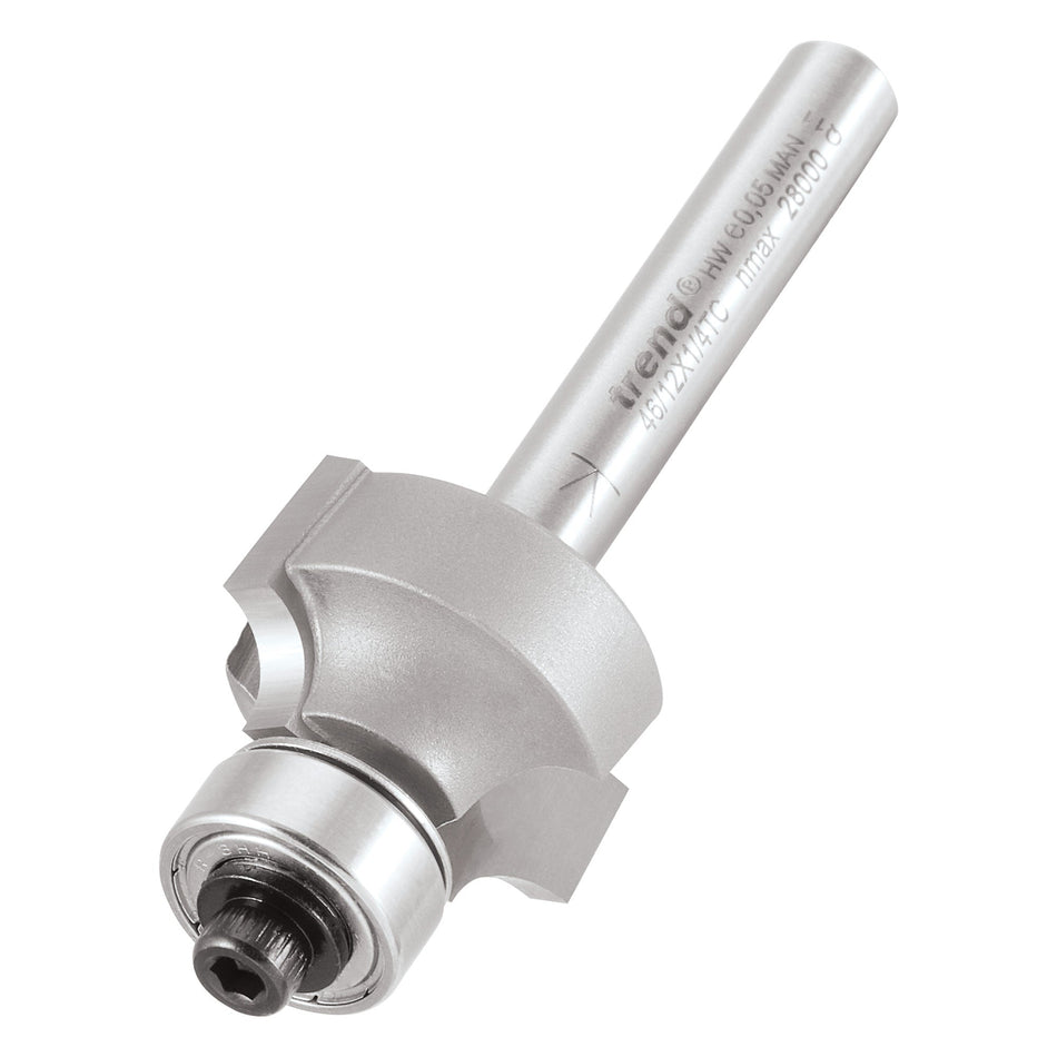 Trend Tools 46/12X1/4TC Bearing Guided Ovolo Cutter 4.8Mm Radius