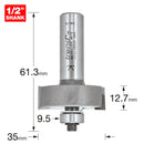 Trend Tools 46/39X1/2TC Bearing Guided 35Mm Diameter Rebater