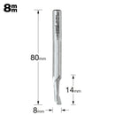 Trend Tools 50/18X8MMHSSE Helical Plunge Cutter 8Mm Diameter