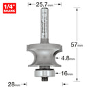 Trend Tools 9/72X1/4TC Bearing Guided Corner Bead Cutter