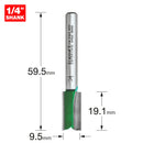 Trend Tools C013X1/4TC Two Flute Cutter 9.5Mm Diameter
