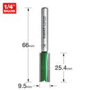 Trend Tools C014X1/4TC Two Flute Cutter 9.5Mm Diameter