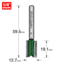 Trend Tools C020X1/4TC Two Flute Cutter 12.7Mm Diameter