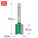 Trend Tools C025X1/4TC Two Flute Cutter 15.9Mm Diameter