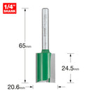 Trend Tools C028X1/4TC Two Flute Cutter 17.5Mm Diameter