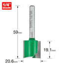 Trend Tools C031X1/4TC Two Flute Cutter 20.6Mm Diameter