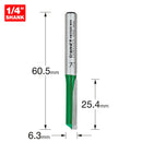 Trend Tools C039X1/4TC One Flute 6.3Mm Diameter X 25.4Mm Cut
