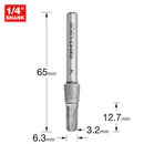 Trend Tools C052X1/4TC Radius 3.2Mm Radius X 6.3Mm Diameter