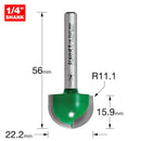 Trend Tools C057X1/4TC Radius 11.1Mm Radius X 22.2Mm Diameter