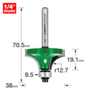 Trend Tools C079X1/4TC Rounding Over 12.7Mm Radius X 19.1Mm Cut