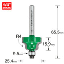 Trend Tools C086X1/4TC Roman Ogee 4Mm Radius X 15.9Mm Cut