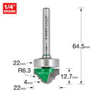 Trend Tools C111X1/4TC Broken Ogee 4Mm Radius