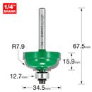 Trend Tools C122X1/4TC Cavetto 7.9Mm Radius