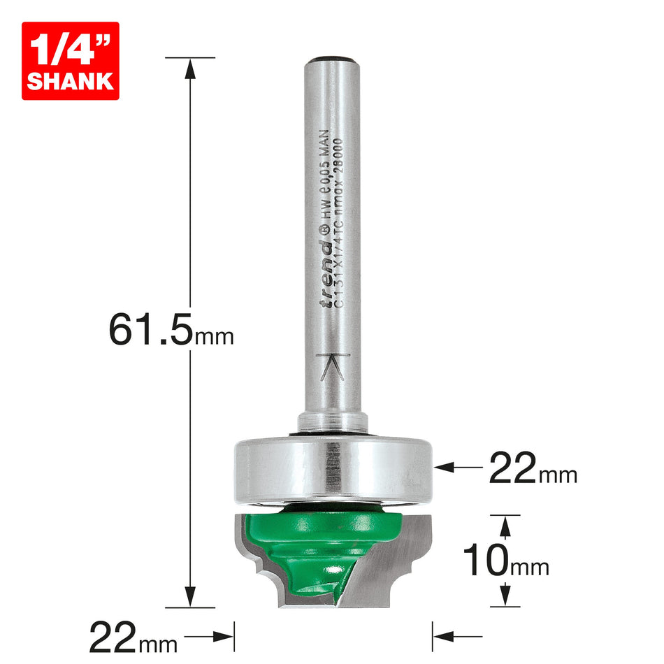 Trend Tools C131X1/4TC Broken Ogee 2.4Mm Radius