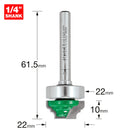 Trend Tools C131X1/4TC Broken Ogee 2.4Mm Radius
