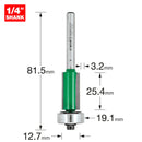 Trend Tools C133X1/4TC Overlap Trim12.7Mm Diameter